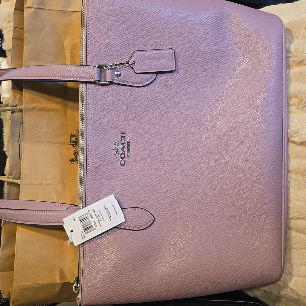 Coach tote nwt $378 retail LTH GALLERY TOTE crossgrain leather